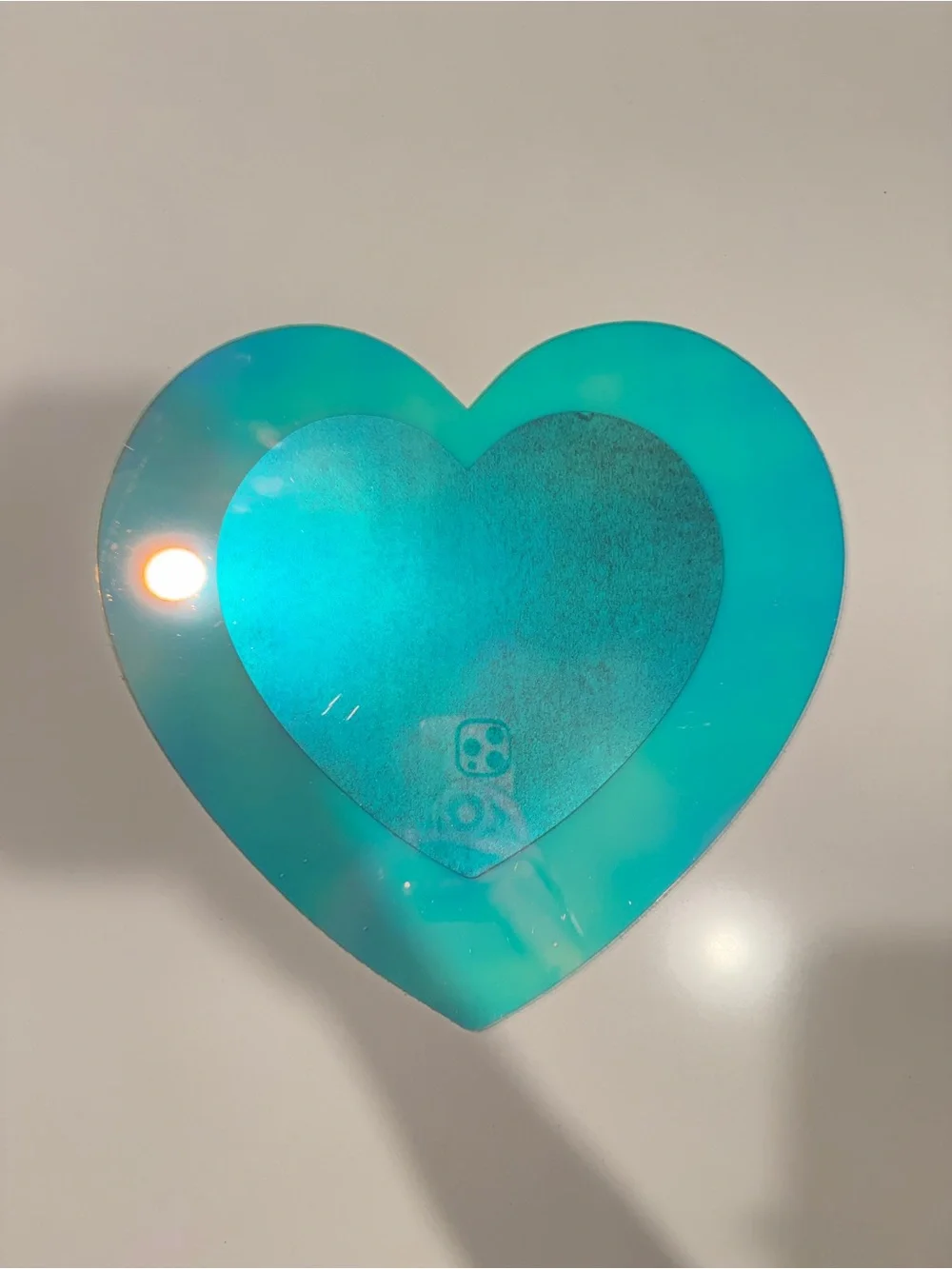 Iridescent Heart Wall Mirror Decor